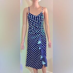 RIHOAS•NWT•GREEN & WHITE•POLKA DOT•SILK•MIDI DRESS 3 for $15
